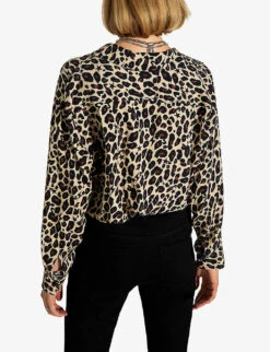 Ikks Oversized Leopard And Star-print Viscose Shirt -Ted Baker Store R04063164 ROOD ALT03