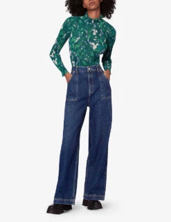 Whistles Kaleidoscope Recycled-polyester Blouse -Ted Baker Store R04064984 MULTICOLOURED ALT01