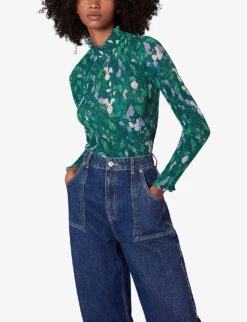 Whistles Kaleidoscope Recycled-polyester Blouse -Ted Baker Store R04064984 MULTICOLOURED ALT02