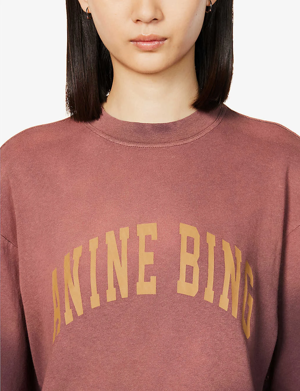ANINE BING Avi Faded-wash Organic-cotton T-shirt 7 ANINE BING Avi Faded-wash Organic-cotton T-shirt - Image 5