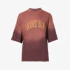 ANINE BING Avi Faded-wash Organic-cotton T-shirt -Ted Baker Store R04066411 BURGUNDY M