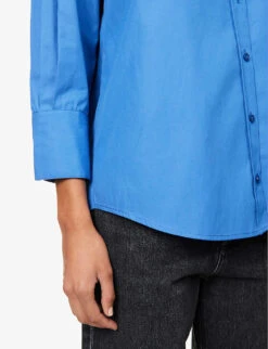 ANINE BING Mika Relaxed-fit Cotton Shirt -Ted Baker Store R04066413 BLUE ALT04