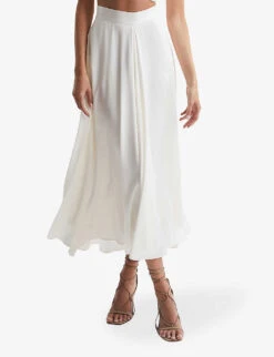 Reiss Ruby High-rise Woven Maxi Skirt -Ted Baker Store R04068073 IVORY ALT04