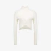 Reiss Elsie Draped-neck Knitted Top -Ted Baker Store R04068256 WHITE M