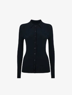 Reiss Sandy Stretch Rib-knit Shirt