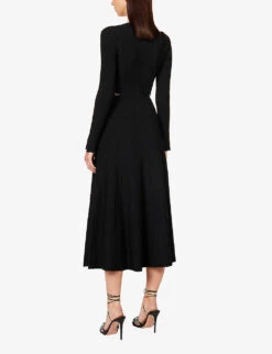 Kathryn Chain-embellished Rayon-blend Knitted Midi Dress -Ted Baker Store R04069433 BLACK ALT03