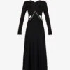 Kathryn Chain-embellished Rayon-blend Knitted Midi Dress -Ted Baker Store R04069433 BLACK M