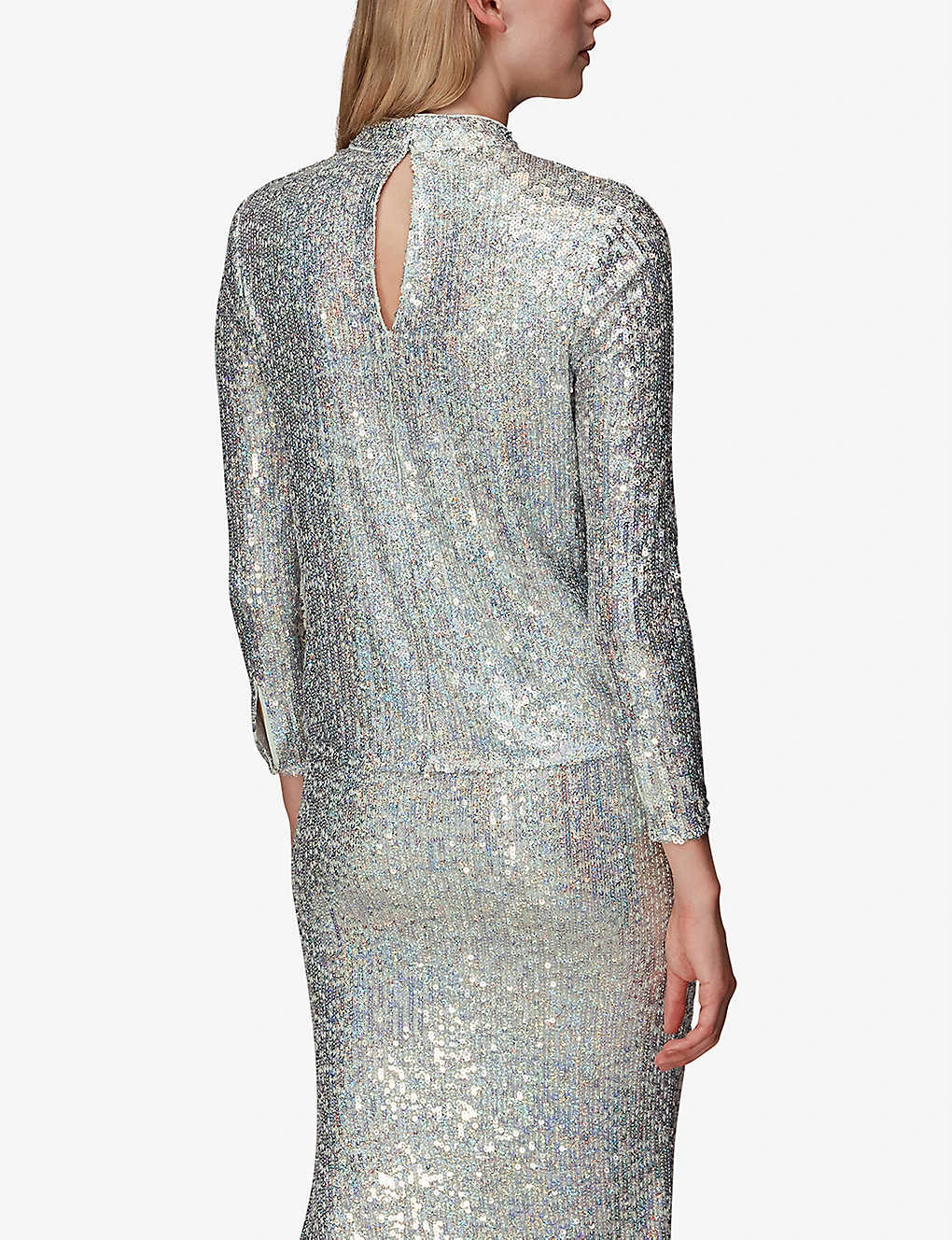 Whistles High-neck Sequin-embellished Top 6 Whistles High-neck Sequin-embellished Top - Image 4