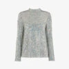 Whistles High-neck Sequin-embellished Top -Ted Baker Store R04069778 SILVER M