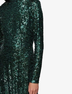 Whistles Stretch-woven Midi Dress -Ted Baker Store R04069781 DARKGREEN ALT04