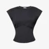 GOOD AMERICAN Scuba Corset-bodice Stretch-woven Top -Ted Baker Store R04070247 BLACK001 M