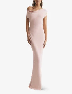 Reiss Loretta Off-the-shoulder Woven Maxi Dress 9 Reiss Loretta Off-the-shoulder Woven Maxi Dress -Ted Baker Store R04070730 NUDE ALT02