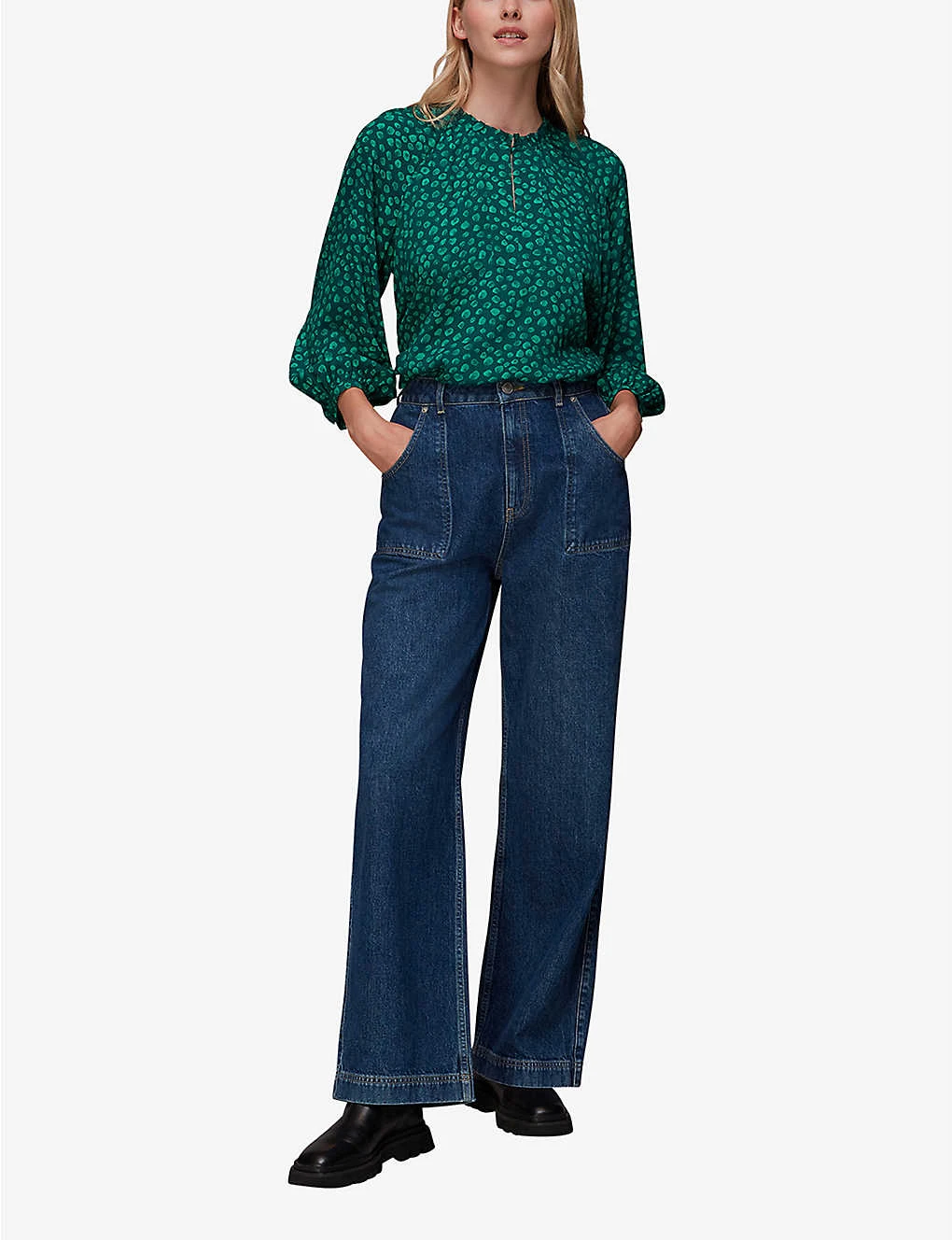 Whistles Lucy Lava Spot-print Woven Top 4 Whistles Lucy Lava Spot-print Woven Top - Image 2