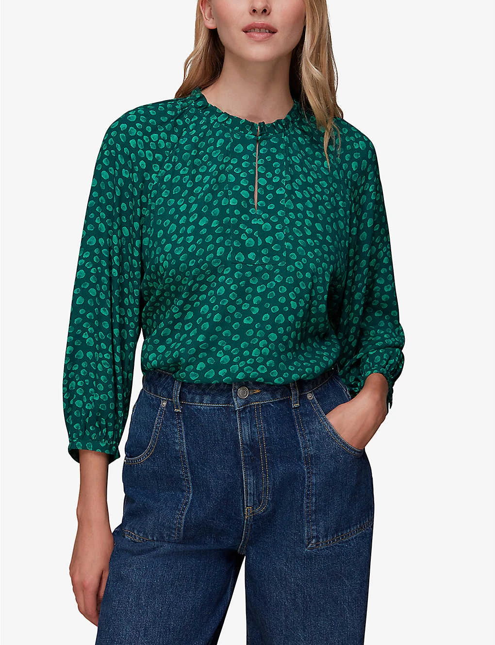 Whistles Lucy Lava Spot-print Woven Top 5 Whistles Lucy Lava Spot-print Woven Top - Image 3