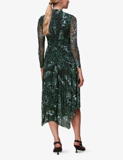 Whistles Animal-print Recycled Polyester-blend Midi Dress -Ted Baker Store R04080515 MULTICOLOURED ALT03