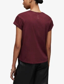 AllSaints Anna Logo-print Organic-cotton T-shirt -Ted Baker Store R04081518 WINTERORCHID ALT03