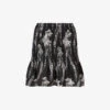 AllSaints Riah Floral-print Linen Mini Skirt -Ted Baker Store R04082732 BLACK M