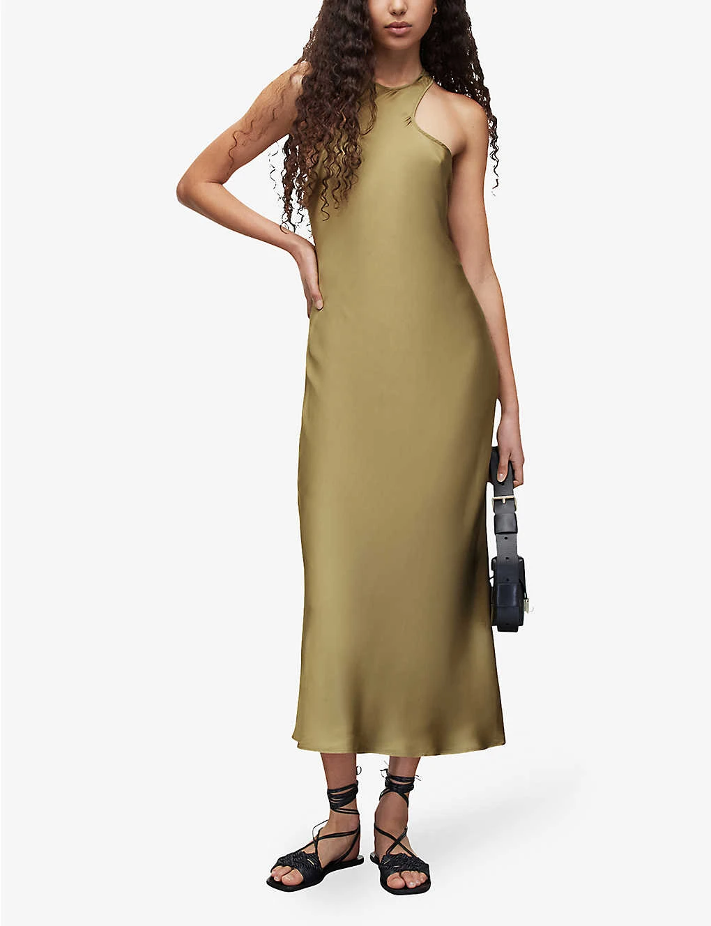 AllSaints Betina Racerback Satin Maxi Dress 4 AllSaints Betina Racerback Satin Maxi Dress - Image 2