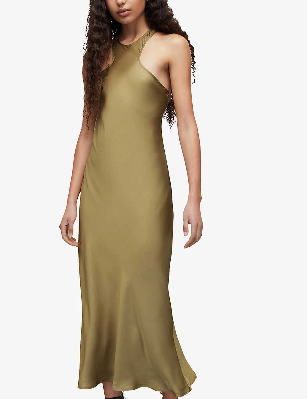 AllSaints Betina Racerback Satin Maxi Dress 5 AllSaints Betina Racerback Satin Maxi Dress - Image 3
