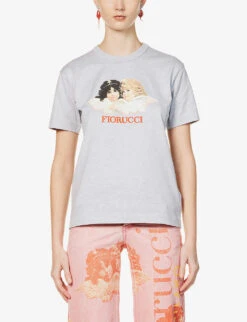FIORUCCI Angels Graphic-print Organic Cotton-jersey T-shirt -Ted Baker Store R04083438 GREY ALT02