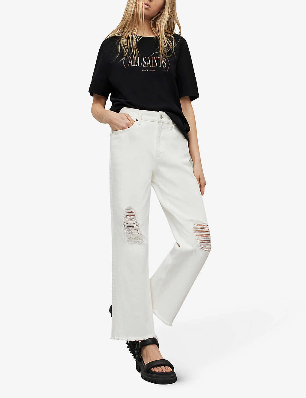 AllSaints Rila Boyfriend Logo-print Organic-cotton T-shirt 4 AllSaints Rila Boyfriend Logo-print Organic-cotton T-shirt - Image 2