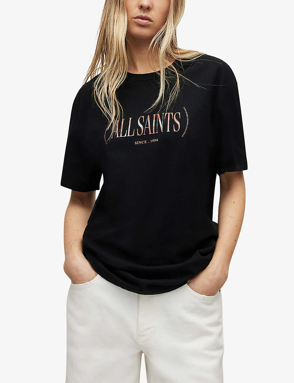 AllSaints Rila Boyfriend Logo-print Organic-cotton T-shirt 5 AllSaints Rila Boyfriend Logo-print Organic-cotton T-shirt - Image 3