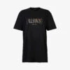 AllSaints Rila Boyfriend Logo-print Organic-cotton T-shirt -Ted Baker Store R04085125 BLACK M