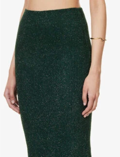 Moonlight Metallic-weave Stretch-woven Midi Skirt -Ted Baker Store R04085295 EDEN ALT04