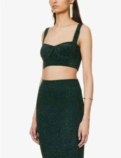 Moonlight Metallic-weave Stretch-woven Top -Ted Baker Store R04085296 EDEN ALT02