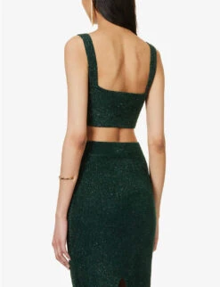 Moonlight Metallic-weave Stretch-woven Top -Ted Baker Store R04085296 EDEN ALT03