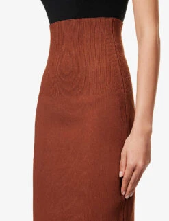 Victoria Beckham Body Slim-fit Stretch-woven Midi Skirt 11 Victoria Beckham Body Slim-fit Stretch-woven Midi Skirt -Ted Baker Store R04085480 BROWN ALT04