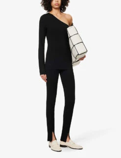 Victoria Beckham Body Slim-fit Stretch-woven Top -Ted Baker Store R04085481 BLACK ALT01