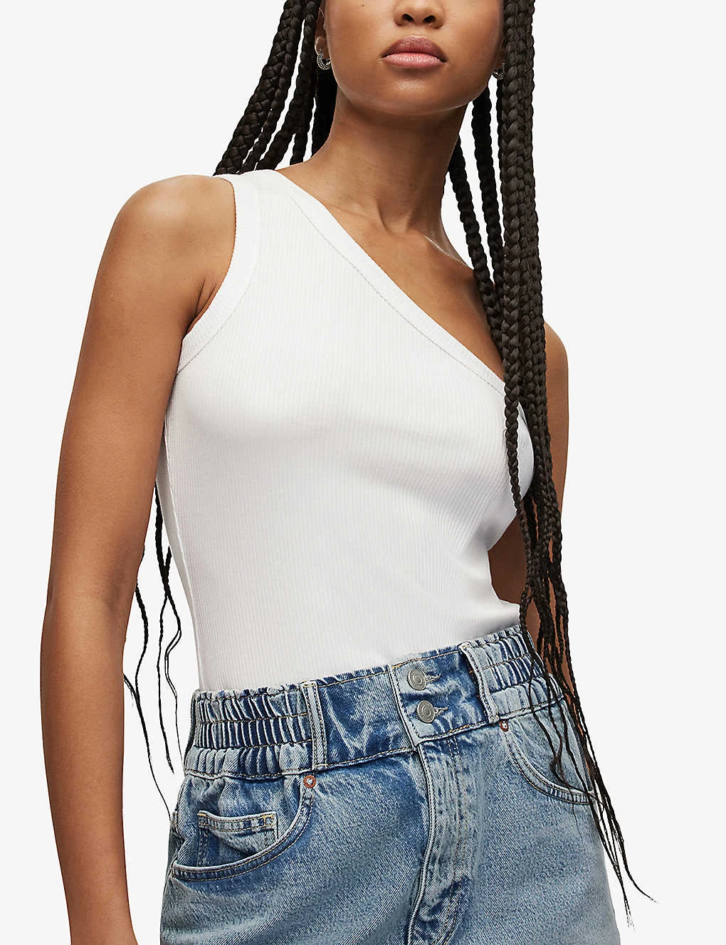 AllSaints Stef Asymmetric One-shoulder Woven Top 5 AllSaints Stef Asymmetric One-shoulder Woven Top - Image 3