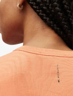 AllSaints Gigi Drawstring Cotton T-shirt -Ted Baker Store R04086668 FLUROORANGE ALT04