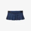 Pleated Pinstriped Stretch-cotton Blend Mini Skirt -Ted Baker Store R04086797 VARSITYPINSTRIPE M