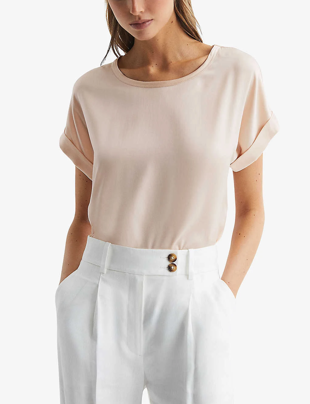 Reiss Helen Relaxed-fit Stretch-silk T-shirt 5 Reiss Helen Relaxed-fit Stretch-silk T-shirt - Image 3