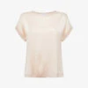 Reiss Helen Relaxed-fit Stretch-silk T-shirt -Ted Baker Store R04087049 NUDE M