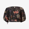 AllSaints Asta Viviana Floral-print Linen And Silk-blend Top 1 AllSaints Asta Viviana Floral-print Linen And Silk-blend Top -Ted Baker Store R04087339 BLACK M