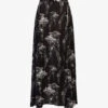AllSaints Cari Mia Graphic-print Regular-fit Woven Maxi Skirt -Ted Baker Store R04087435 BLACK M