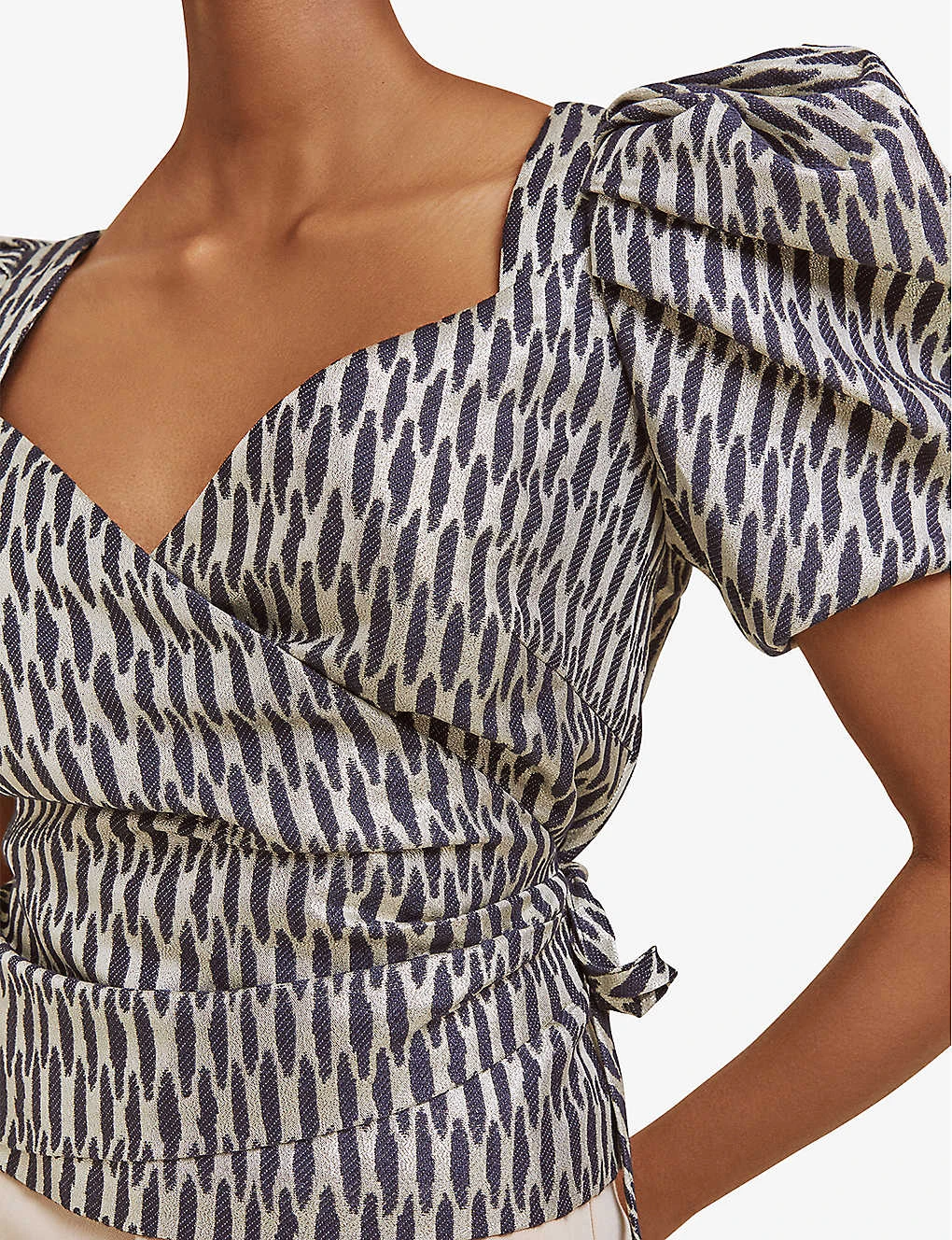 By Malina Ditte Metallic-pattern Woven Blouse 7 By Malina Ditte Metallic-pattern Woven Blouse - Image 5