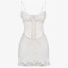 Soraya Lace-trimmed Satin Mini Dress -Ted Baker Store R04089808 IVORY M