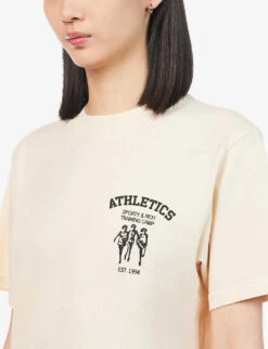 Athletics Graphic-print Cotton T-shirt -Ted Baker Store R04090237 CREAMBLACK ALT04