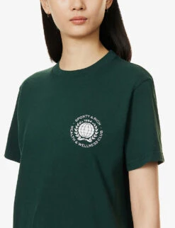 Globe Logo-print Cotton-jersey T-shirt -Ted Baker Store R04090254 FORESTWHITE ALT04