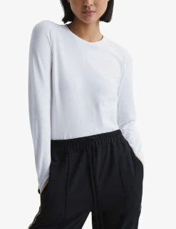 Reiss Bebe Long-sleeve Stretch-cotton Top 9 Reiss Bebe Long-sleeve Stretch-cotton Top -Ted Baker Store R04091617 WHITE ALT02