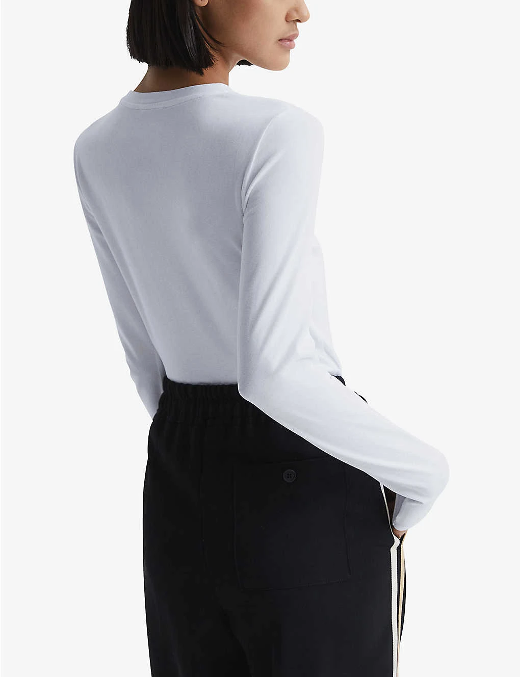 Reiss Bebe Long-sleeve Stretch-cotton Top 6 Reiss Bebe Long-sleeve Stretch-cotton Top - Image 4