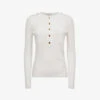 Reiss Pippa Sheer-stripe Long-sleeve Woven Top -Ted Baker Store R04091622 IVORY M