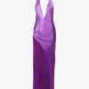 Valeria Halter-neck Side-split Satin Maxi Dress 1 Valeria Halter-neck Side-split Satin Maxi Dress -Ted Baker Store R04091973 ORCHIDPURPLE M