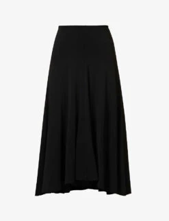 Jil Sander Flared-hem Asymmetric Stretch-woven Midi Skirt