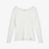 Ted Baker V-neck Slim-fit Knitted Top -Ted Baker Store R04093070 IVORY M