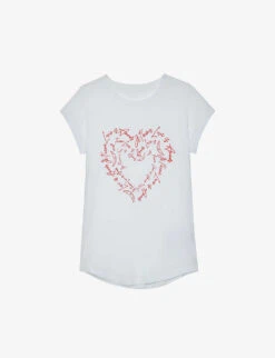 Zadig & Voltaire Skinny Heart Short-sleeved Cotton-jersey T-shirt